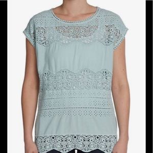 Saks Fifth Avenue crochet panel top